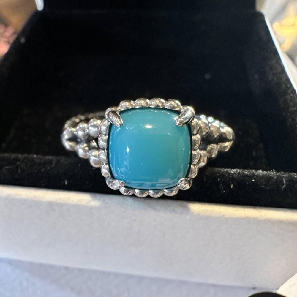 Authentic Pandora Turquoise Cloud Ring, Size 8 (5… - image 8
